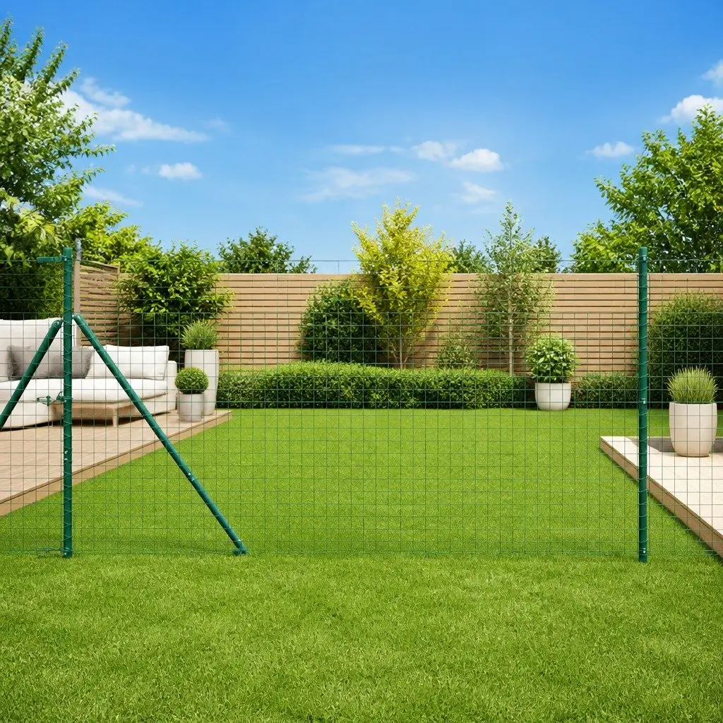26pcs Green Steel Embedded Fence Post Set