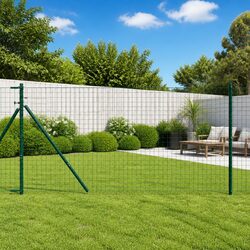 Concise Pack of 52 Green Steel Fence Posts for Gardens
