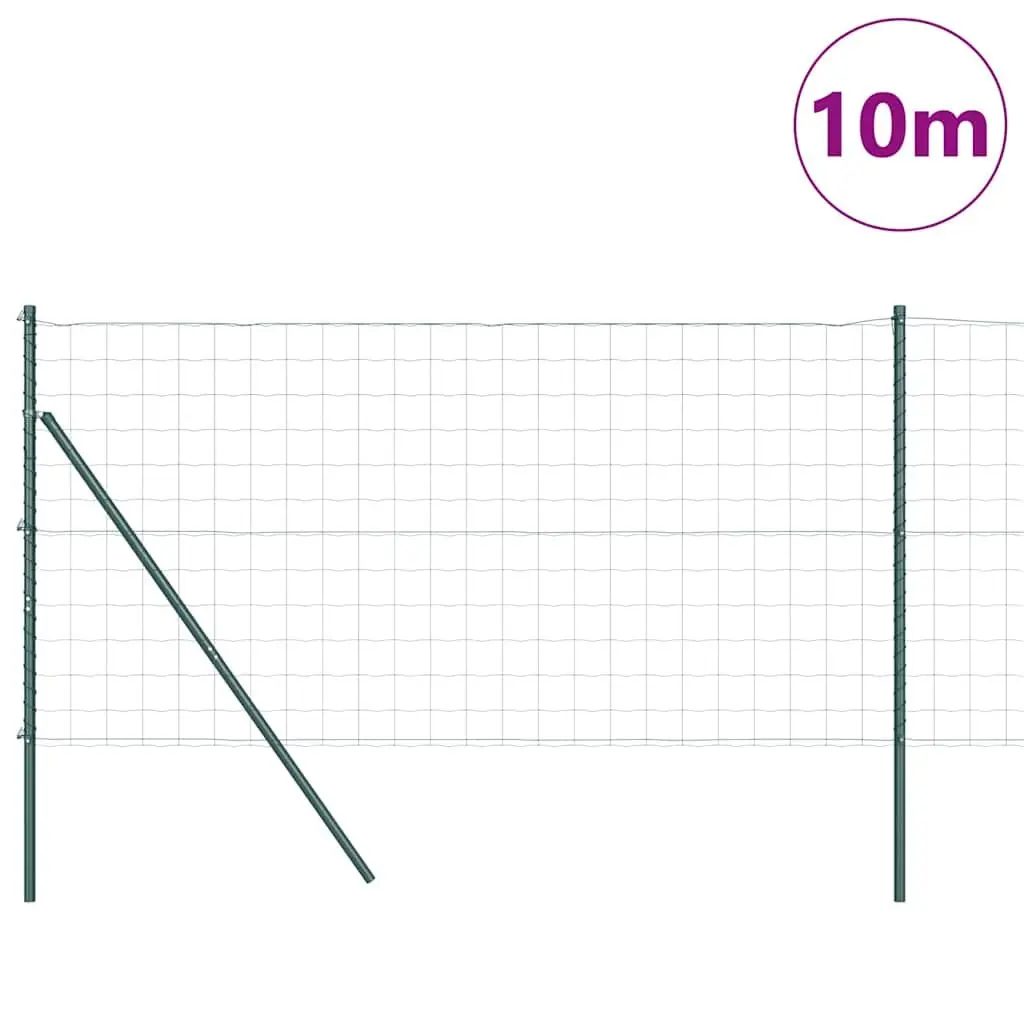 Outdoor Fence Panel Green Mesh PVC-Coated Steel Ground Fix Barrier Enclosure