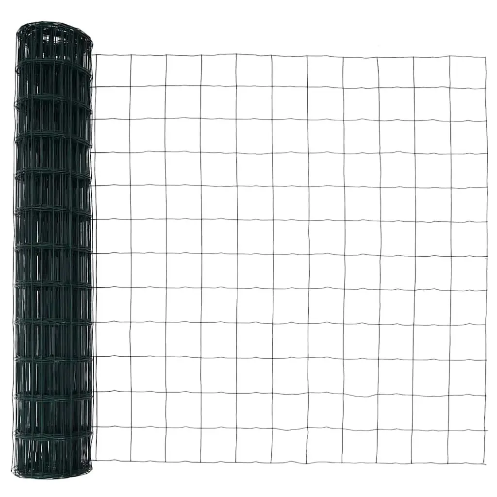 Outdoor Fence Panel Green Mesh PVC-Coated Steel Ground Fix Barrier Enclosure