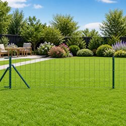 Compact Green Fence Panel, 25 x 0.8 m in PVC-Coated Steel