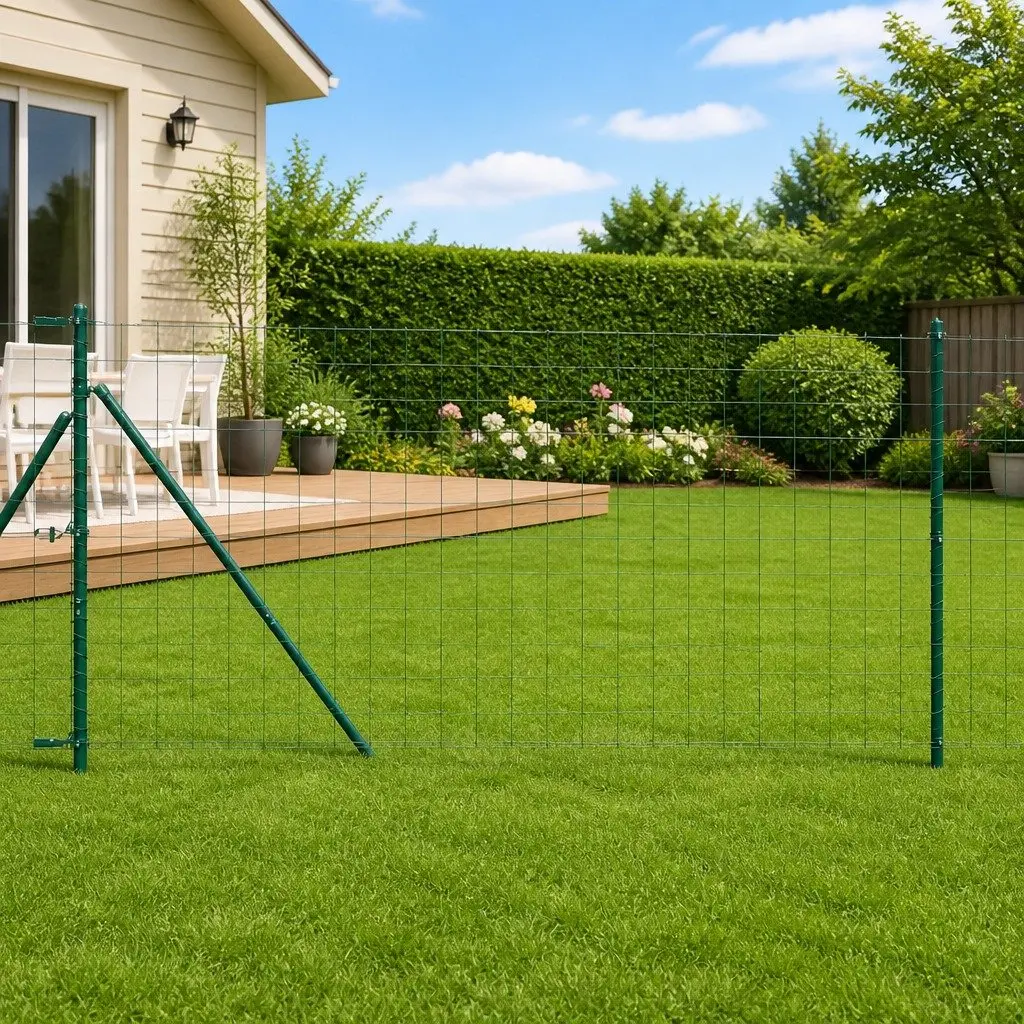 Green Mesh Fence Panel for Outdoor Security