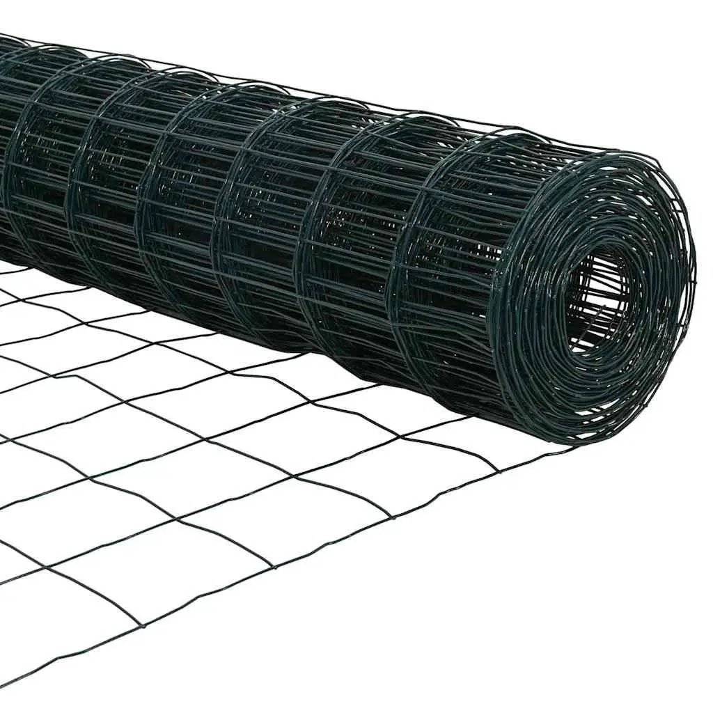 Outdoor Fence Panel Green Mesh PVC-Coated Steel Garden Terrace Barrier Enclosure
