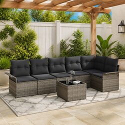 Concise 7-Piece Modular Garden Sofa Set