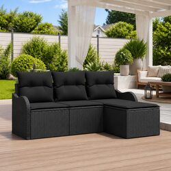 Compact and Stylish 4-Piece Garden Sofa Set