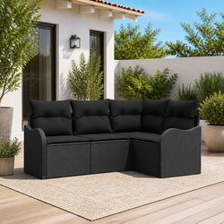 Compact 4-Piece Garden Sofa Set for Easy Outdoor Comfort