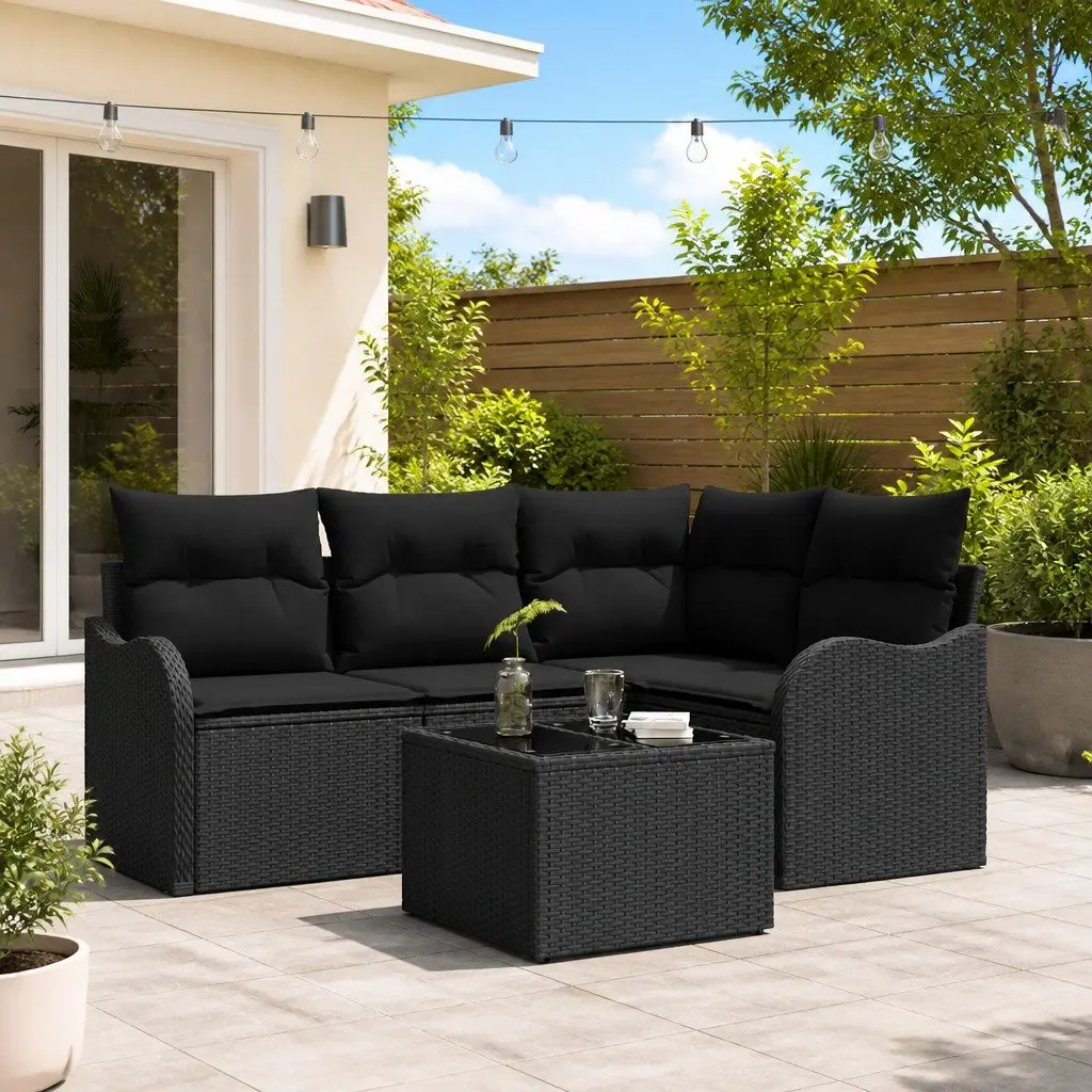 Outdoor Garden Sofa Set 5 Piece Modular Lounge Furniture with Storage