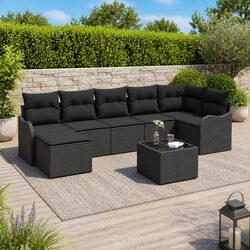 Concise and Comfortable 8 Piece Garden Sofa Set
