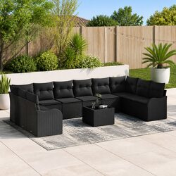 Compact and Versatile 11-Piece Garden Sofa Set for Outdoors
