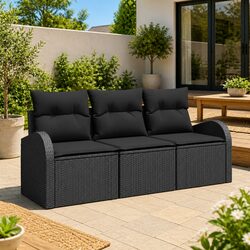 Compact and Stylish 3-Piece Outdoor Sofa Set