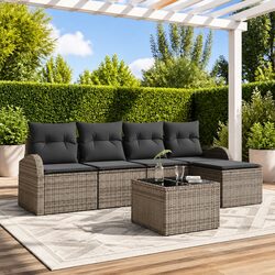 Compact 6-Piece Outdoor Sofa Set for Relaxing Spaces