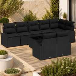 Compact and Stylish 9-Piece Outdoor Sofa Set