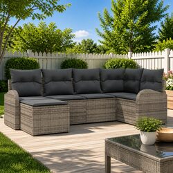 Compact and Stylish Outdoor Sofa Set in Grey