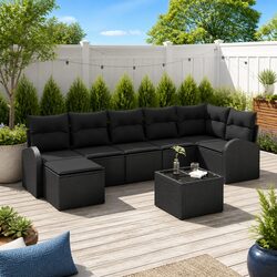 Concise Outdoor Sofa Set with Modular Flexibility