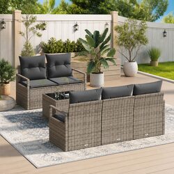 Compact Modular 6-Piece Outdoor Sofa Set