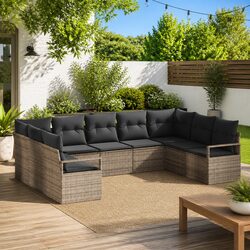 Efficient 9-Piece Sofa Set for Outdoor Spaces