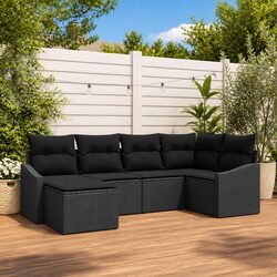 Sleek 6-Seater Outdoor Sofa Set with Integrated Storage