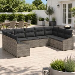 9-Piece Modular Garden Sofa Set: Quality and Comfort