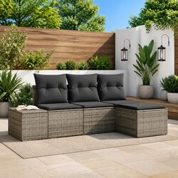 Compact and Stylish 4-Piece Garden Sofa Set