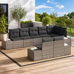 Confidently Designed 8-Piece Garden Sofa Set