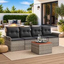 Compact 5 Piece Outdoor Sofa Set for Relaxation