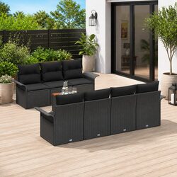 Compact and Stylish 8-Piece Outdoor Sofa Set
