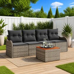 5-Piece Modular Garden Sofa Set for Outdoor Comfort