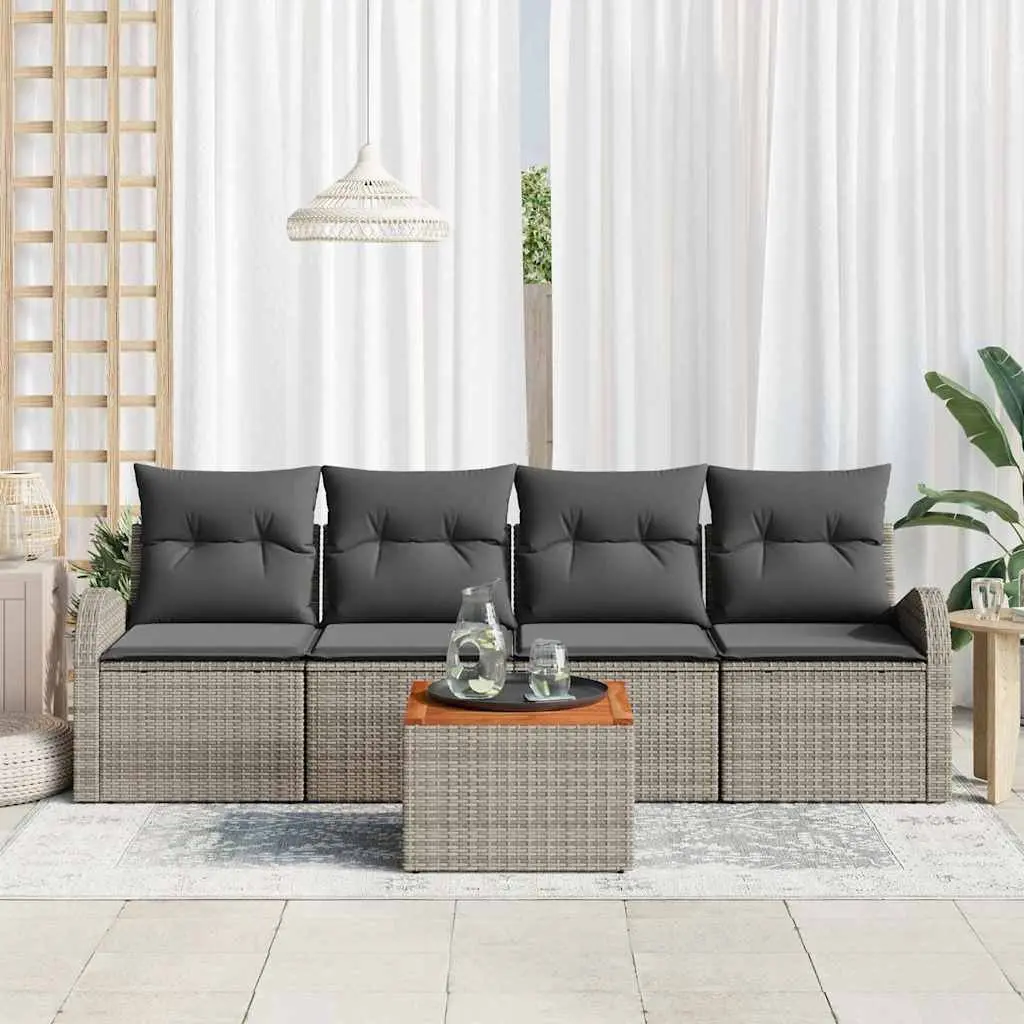 5-Piece Modular Garden Sofa Set for Outdoor Comfort