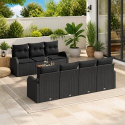 Compact and Stylish 8-Piece Modular Garden Sofa Set