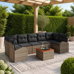 Concise and Functional 8-Piece Outdoor Sofa Set
