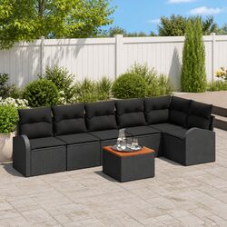 Concise 7 Piece Garden Sofa Set for Outdoors