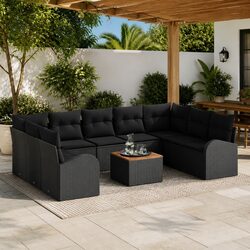 Compact and Stylish 10-Piece Outdoor Sofa Set