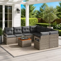 Compact and Durable 9-Piece Garden Sofa Set