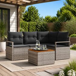 Concise and Comfortable 5-Piece Modular Garden Sofa Set