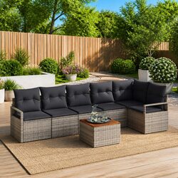 7-Piece Modular Garden Sofa Set - Space for Everyone