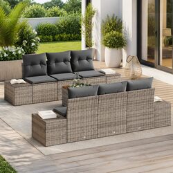 Compact and Modern 7-Piece Garden Sofa Set