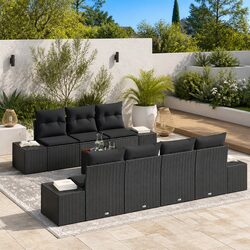 8-Piece Outdoor Sofa Set: Comfortable and Modular