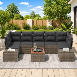 Concise Features of the 8-Piece Garden Sofa Set