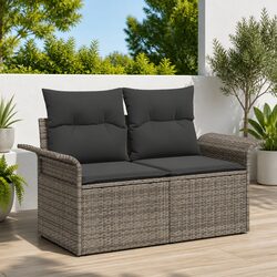 Compact 6 Piece Outdoor Furniture Sofa Set - Grey
