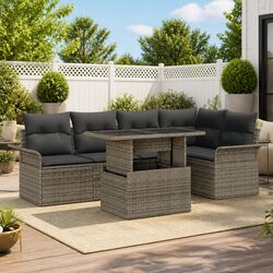 Compact 6-Piece Garden Sofa Set for Outdoor Relaxation