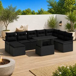 Garden Sofa Set 9 Piece Outdoor Furniture Modular Rattan Seating Lounge Patio