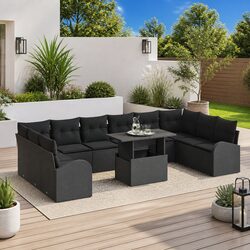 Compact and Stylish 11-Piece Modular Garden Sofa Set