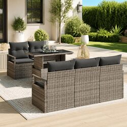 Compact and Efficient 6-Piece Modular Garden Sofa Set