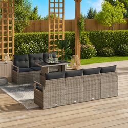 Concise 8-Piece Garden Sofa Set - Modern Design