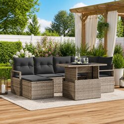 Concise 7-Piece Modular Garden Sofa Set