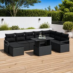 Concise and Durable 9-Piece Outdoor Sofa Set