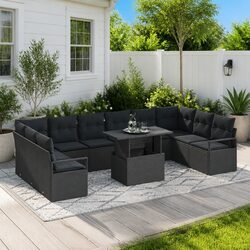 Concise Modular 11 Piece Outdoor Furniture Set