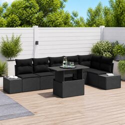 Concise Outdoor 7pc Rattan Sofa Set for Your Garden