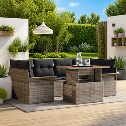 Compact 7-Piece Modular Outdoor Sofa Set