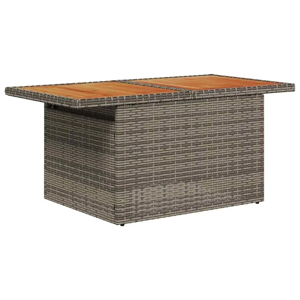 Grey Poly Rattan Garden Sofa Set 7 Piece Outdoor Modular Lounge Dining Set